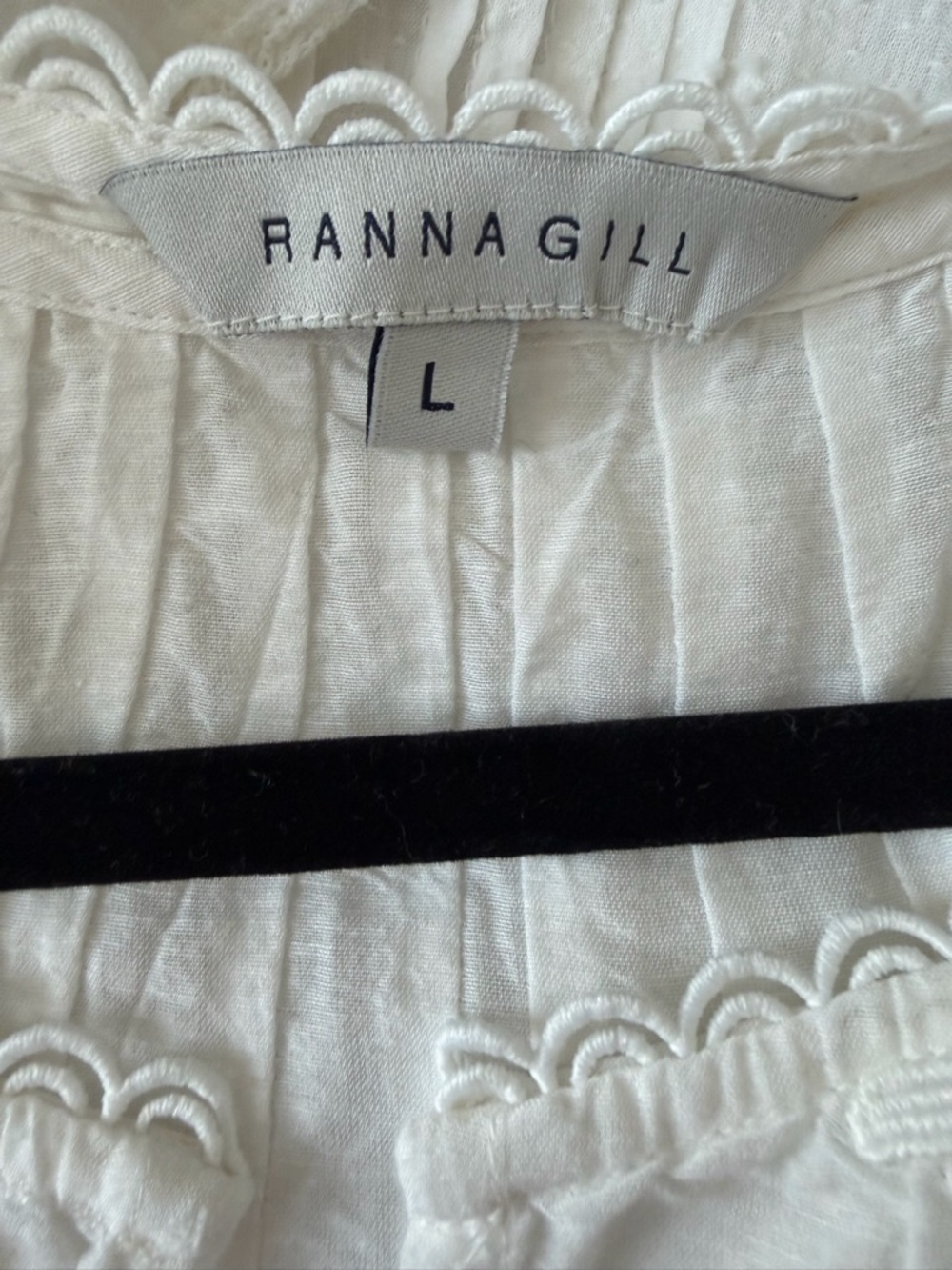 Anthropologie Ranna Gill Linen Lace Tank in White, Size Large - Picture 11 of 12